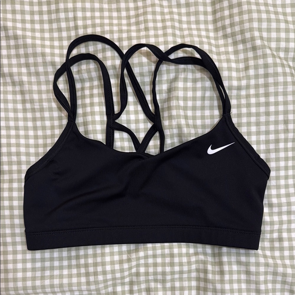 Nike Black Sports Bra with Racerback Design